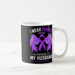 Wear Purple In Memory Of My Husband Alzheimerheime Coffee Mug