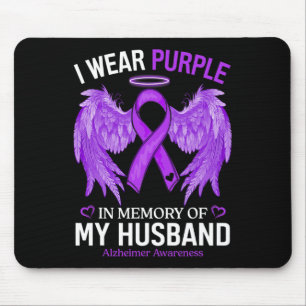 Wear Purple In Memory Of My Husband Alzheimerheime Mouse Mat