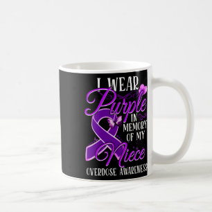 Wear Purple In Memory Of My Niece Overdose Awarene Coffee Mug