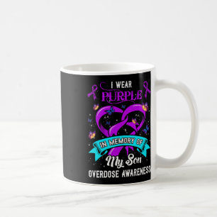 Wear Purple In Memory Of My Son Overdose Awareness Coffee Mug