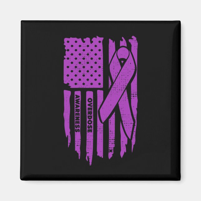 Wear Purple Overdose Awareness Gifts Opioid Surviv Magnet (Front)