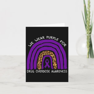Wear Purple Rainbow For Drug Overdose Awareness Card