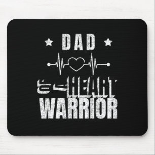 Wear Red Day Dad Of A Heart Warrior Saying Mouse Mat