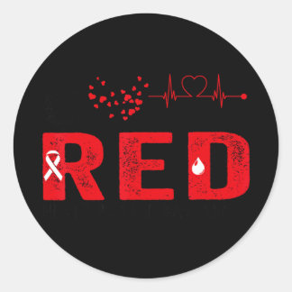 Wear Red Day Go Red Heart Disease Awareness 2025 Classic Round Sticker