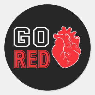 Wear Red Day Go Red Heart Disease Awareness 2025 R Classic Round Sticker