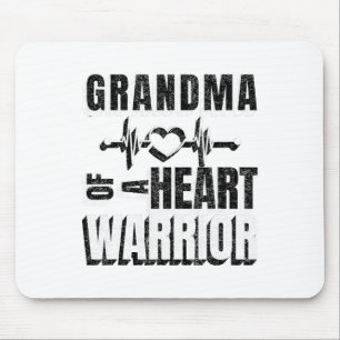 Wear Red Day Grandma Of A Heart Warrior Saying Mouse Mat