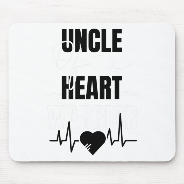 Wear Red Day Uncle Of A Heart Warrior Saying  Mouse Mat (Front)