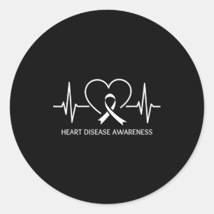 Wear Red For American Heart Disease Awareness Go R Classic Round Sticker