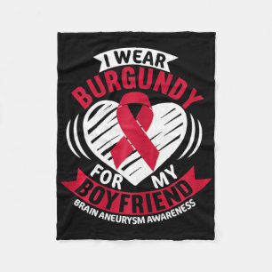 Wear Red For Boyfriend Brain Aneurysm Awareness Gr Fleece Blanket