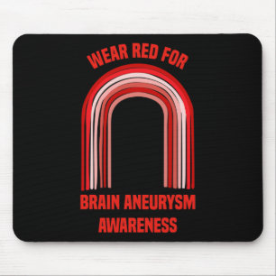 Wear Red For Brain Aneurysm Awareness   Brain Aneu Mouse Mat