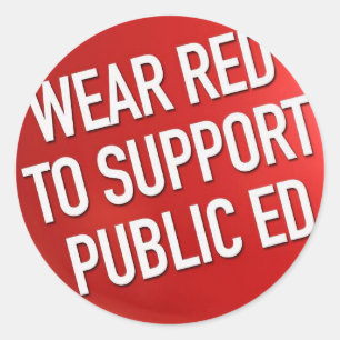 Wear Red for Ed. sticker
