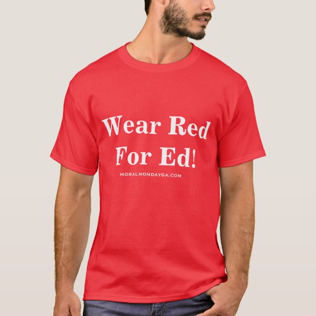 Wear Red for Ed! T-Shirt (Front)