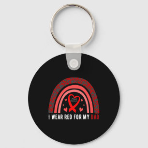 Wear Red For My Dad Heart Disease Awareness Key Ring