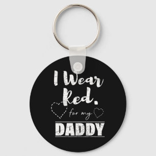 Wear Red For My Daddy Tee Key Ring