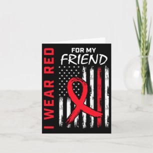 Wear Red For My Friend Heart Disease Awareness Usa Card