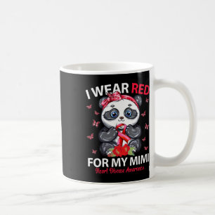 Wear Red For My Mimi Heart Disease Awareness Panda Coffee Mug