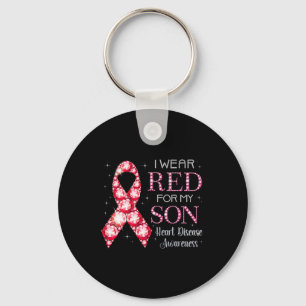 Wear Red For My Son Heart Disease Awareness Suppor Key Ring