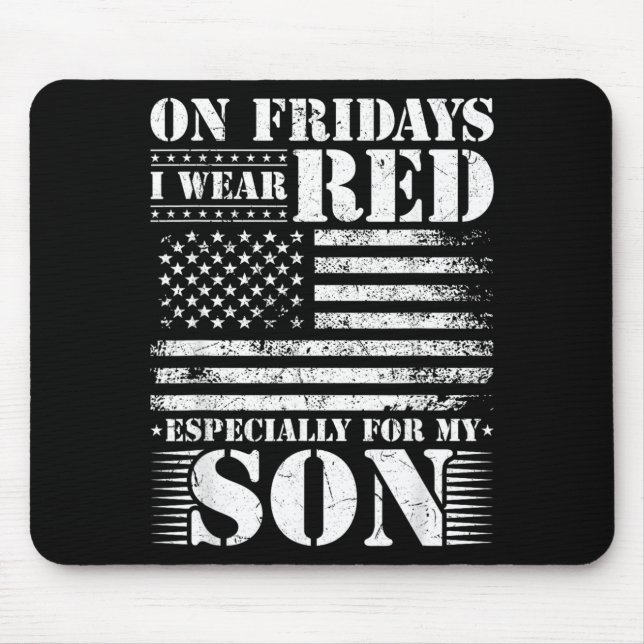 Wear RED for Son Remember Everyone Deployed RED Mouse Mat (Front)