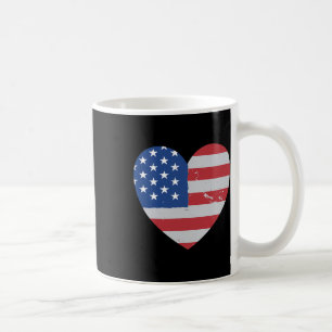 Wear Red Friday Heart American Flag For Men And Wo Coffee Mug