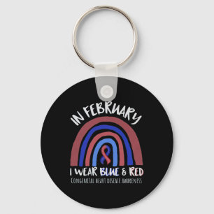Wear Red In February Heart Disease Awareness Key Ring