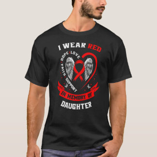 Wear Red In Memory of Daughter Heart Disease Aware T-Shirt