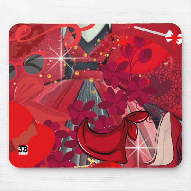 Wear Red Mouse Mat (Front)