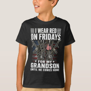 Wear red on fridays for grandson military support T-Shirt