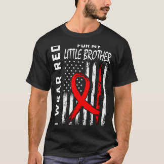Wear Red Ribbon Little Brother Heart Disease Aware T-Shirt