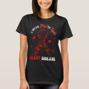 Wear Red To Fight Heart Disease Awareness Butterfl T-Shirt