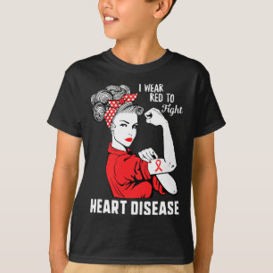 Wear Red To Fight Heart Disease Awareness Chd Mum T-Shirt
