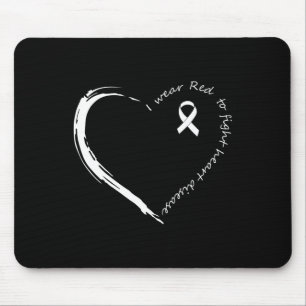 Wear Red To Fight Heart Disease Awareness Mouse Mat