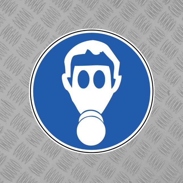 Wear Respiratory Protection Hazard Symbol Label (Creator Uploaded)