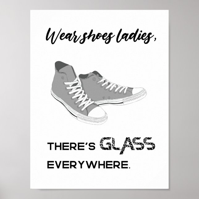 Wear Shoes Ladies There's Glass Kamala Harris Poster (Front)