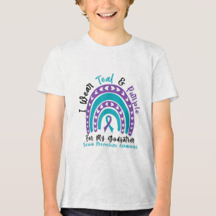Wear Teal & Purple For Godfather Suicide Preve Tri-Blend Shirt