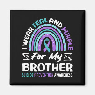Wear Teal And Purple For Brother Suicide Magnet