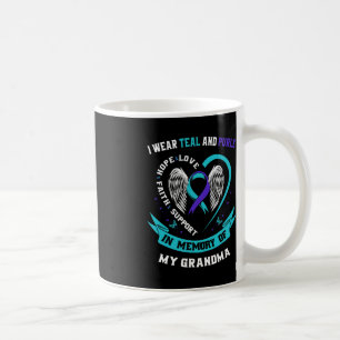 Wear Teal and Purple For My Grandma Suicide Awaren Coffee Mug