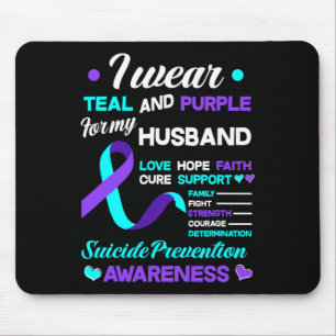 Wear Teal And Purple For My Husband Suicide Preven Mouse Mat