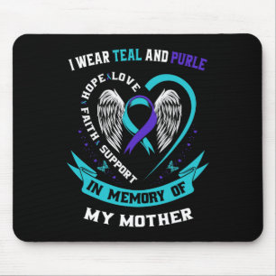 Wear Teal And Purple For My Mum Mother Suicide Awa Mouse Mat