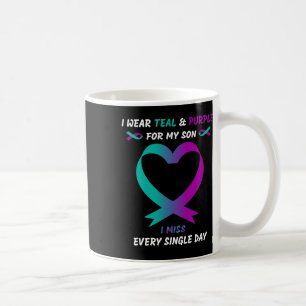 Wear Teal And Purple For My Son I Miss Every Singl Coffee Mug