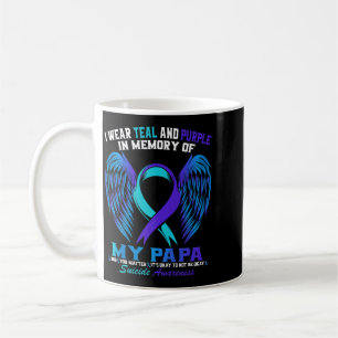 Wear Teal And Purple For Papa Awareness Shirt Coffee Mug