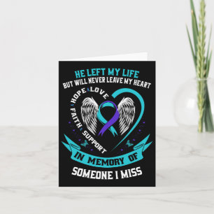 Wear Teal And Purple For Someone I Miss Suicide Aw Card