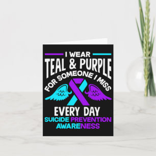 Wear Teal And Purple For Someone Miss Every Day Card
