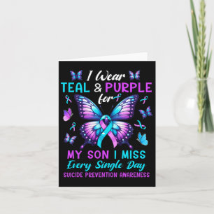 Wear Teal And Purple For Son Suicide Prevention Aw Card
