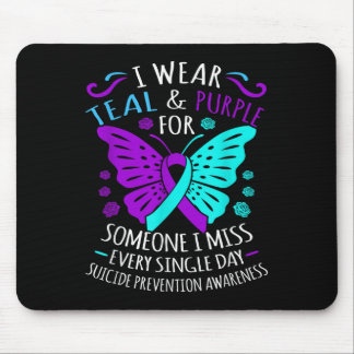 Wear Teal And Purple Happy Suicide Awareness Suppo Mouse Mat