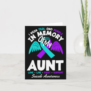 Wear Teal And Purple In Memory Of Aunt Performance Card