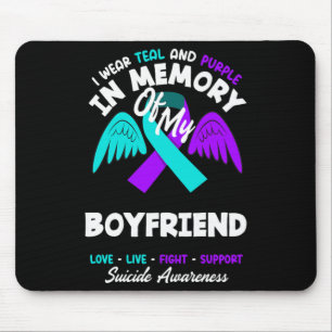 Wear Teal And Purple In Memory Of Boyfriend Mouse Mat