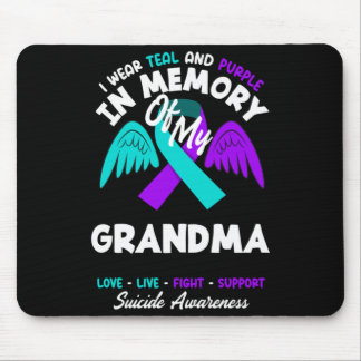 Wear Teal And Purple In Memory Of Grandma Design Mouse Mat