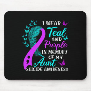 Wear Teal And Purple In Memory Of My Aunt Suicide Mouse Mat
