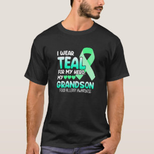 Wear Teal For Grandson Food Allergy Awareness Mont T-Shirt