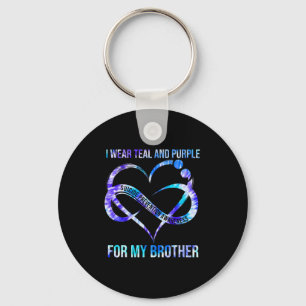Wear Teal Purple For Brother Suicide Prevention Aw Key Ring